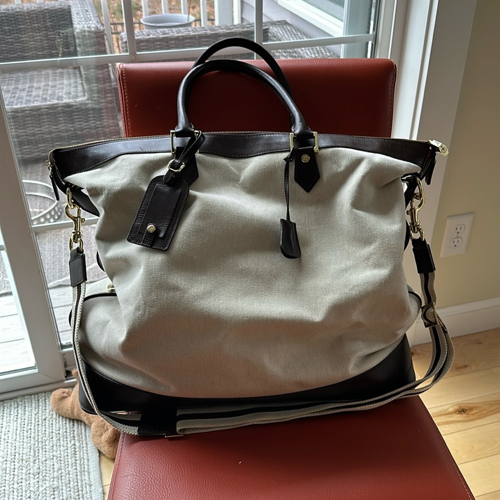 Brooks Brothers canvas tote bag